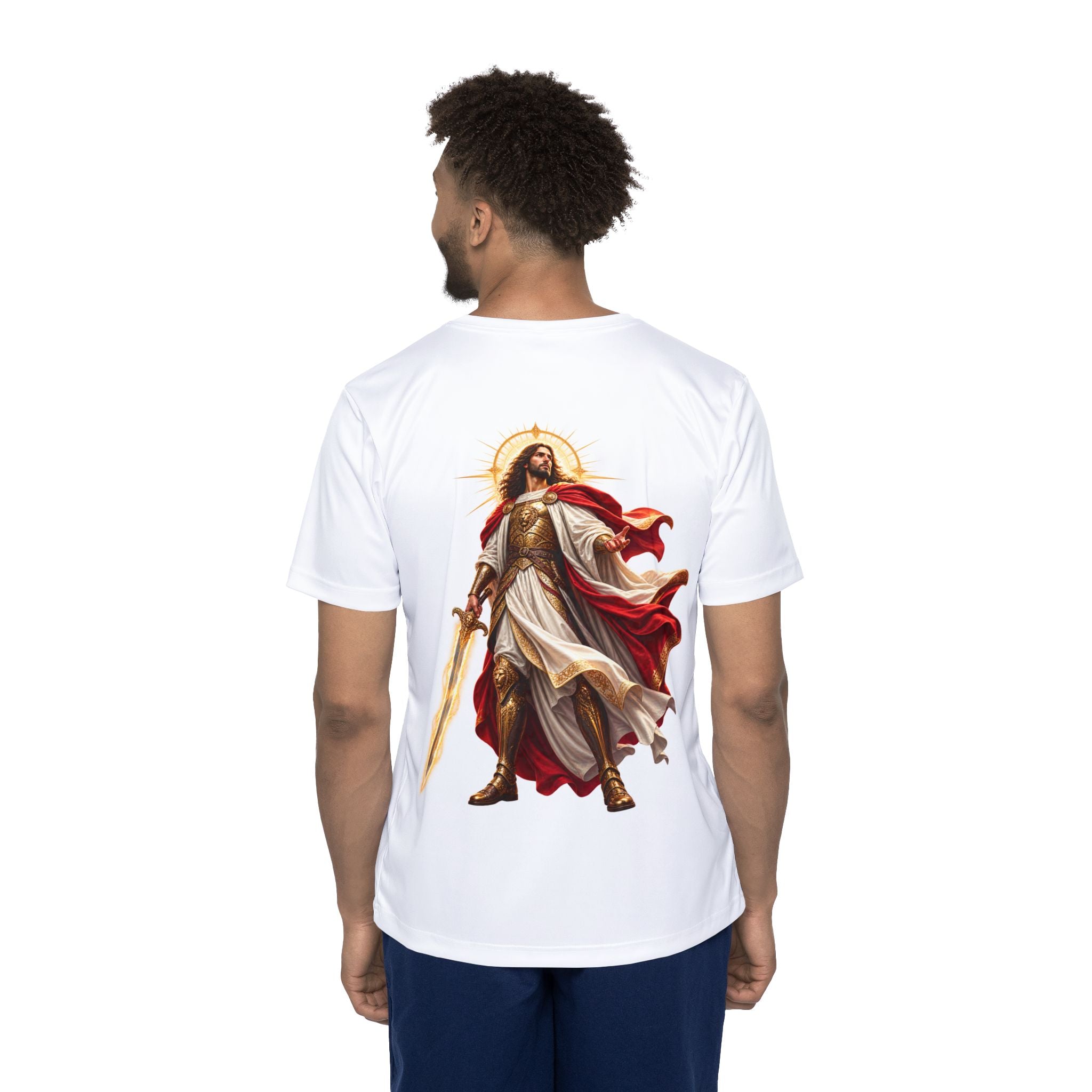 Christian Warrior Sports Jersey - Jesus with Sword All-Over Print Tee